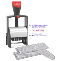 Датер самонаборный Colop, металл, 6стр. б/рамки, 4стр. с рамкой, 4мм, 2 кассы