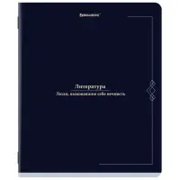 Тетрадь предметная VINTAGE 48 л., SoftTouch, ЛИТЕРАТУРА, линия, подсказ, BRAUBERG, 405156