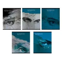 Тетрадь А5 48 л., ПЗБМ скоба, клетка, Soft Touch, "Каменный взгляд" (микс в спайке), 23225