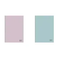 Тетрадь А4 80 л,. HATBER, гребень, клетка, Soft-touch ламинация, "Mist" (микс в спайке), 090095, 80Т4лВ1гр