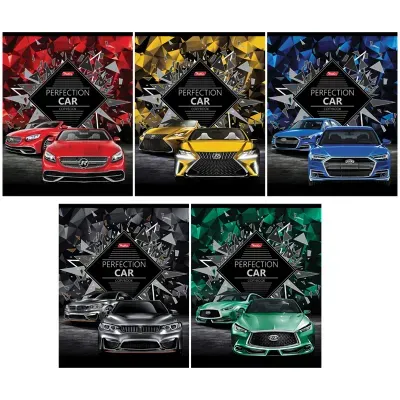 Тетрадь 48л., А5, клетка Hatber "Perfection CAR", 3D-фольга, 3D-лак