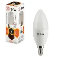 Лампа светодиодная Эра LED B35-7W-827-E14, 7Вт, тип С "свеча", E14, 2700К, теплый свет