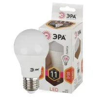 Лампа светодиодная Эра LED A60-11W-827-E27, 11Вт, тип А "груша", E27, 2700К, теплый свет