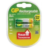 Батарейки аккумуляторные Ni-Mh мизинчиковые КОМПЛЕКТ 2 шт., AAA (HR03) 850 mAh, GP, 85AAAHC-2DECRC2