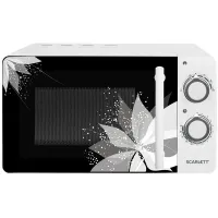 Микроволновая печь SONNEN MW2070B-6MW, 20 л, 700 Вт, таймер, механическое управление, белая, 454651