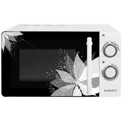 Микроволновая печь SONNEN MW2070B-6MW, 20 л, 700 Вт, таймер, механическое управление, белая, 454651