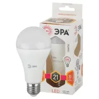 Лампа светодиодная Эра LED A65-21W-827-E27, 21Вт, тип А "груша", E27, 2700К, теплый свет