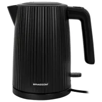 Чайник BRASSON (БРАССОН) KT-561, 1,7 л, 2200 Вт, пластик, подсветка, индикатор уровня воды, черный, 455191