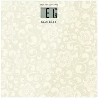 Весы напольные SCARLETT SC-BS33E041, электронные, вес до 180 кг, квадратные, стекло, розовые