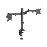 Кронштейн для двух мониторов настольный VESA 75х75, 100х100, 17"-32", до 16 кг, SONNEN STATIC, 455943