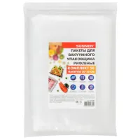 Пакеты для вакуумного упаковщика рифленые 20х30 см, КОМПЛЕКТ 50 шт., SONNEN, максимальный вакуум, 456342