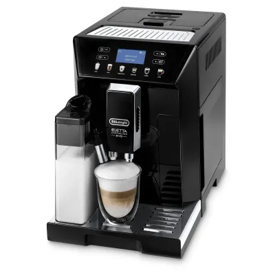 Кофемашина DELONGHI Eletta Cappuccino Evo ECAM46.860.B, 1450 Вт, объем 2 л, автокапучинатор, черная