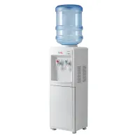 Кулер для воды AEL LD-AEL-85C, напольный, НАГРЕВ/ОХЛАЖДЕНИЕ ЭЛЕКТРОННОЕ, шкаф, 2 крана, белый, 00395