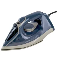 Утюг паровой SONNEN SI-6008, 2200 Вт, керамическое покрытие, антикапля, серебристый/золотой, 456998