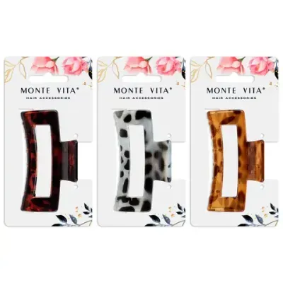 Краб для волос 8,5 см, глянцевый, АССОРТИ, MONTE VITA (МОНТЕ ВИТА), 457003