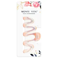 Краб для волос 10,5 см, перламутровый, розовый, MONTE VITA (МОНТЕ ВИТА), 457014