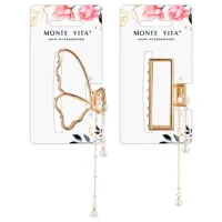 Краб для волос 7,5 см, с подвесками, золотистый, АССОРТИ, MONTE VITA (МОНТЕ ВИТА), 457019