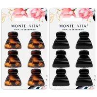 Крабы для волос НАБОР 6 шт, 2,7 см, АССОРТИ, MONTE VITA (МОНТЕ ВИТА) 457024