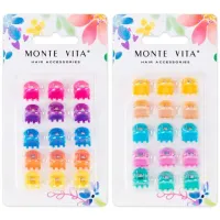 Крабы для волос НАБОР 15 шт., 0,8 см, глянцевый, АССОРТИ, MONTE VITA (МОНТЕ ВИТА), 457028