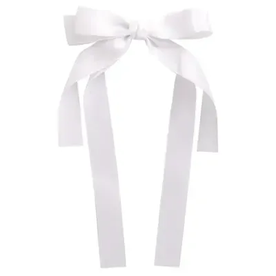 Заколка для волос зажим с бантиком, с длинными хвостиками, белый, MONTE VITA (МОНТЕ ВИТА), 457113