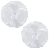 Бант для волос НАБОР 2 шт., диаметр 17 см, на резинке, белый, MONTE VITA (МОНТЕ ВИТА), 457115