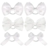 Банты для волос НАБОР 2 шт., 7х11 см, 6,5х10 см, 7х9 см, белый, АССОРТИ, MONTE VITA (МОНТЕ ВИТА), 457118