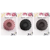 Заколка для волос, для хвоста и пучка, диаметр 6 см, soft-touch, АССОРТИ, MONTE VITA (МОНТЕ ВИТА), 457127