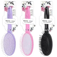 Расческа для волос массажная 23,5х6,5 см, цвета АССОРТИ MONTE VITA (МОНТЕ ВИТА), 457417