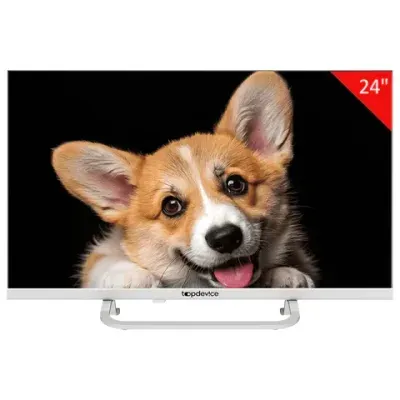 Телевизор TOPDEVICE TDTV24CS03H_WE, 24'' (60 см), 1366x768, HD, 16:9, YaOS, Wi-Fi, Bluetooth, белый