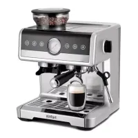 Кофейная станция KITFORT КТ-7413, 2250 Вт, объем 2,6 л, для зерен 220 г, ручной капучинатор, серая