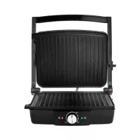 Электрогриль KITFORT KT-1656, 2000 Вт, фиксированные панели, регулировка температуры, серебристый