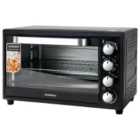 Мини-печь электрическая SONNEN EO-HL33, 1800 Вт, 33 л, 3 режима нагрева, таймер, механическое управление, черная, 458305