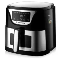 Аэрогриль BRAYER BR2037, 1500 Вт, 5 л, 7 программ, таймер, сенсорное управление, нержавеющая сталь