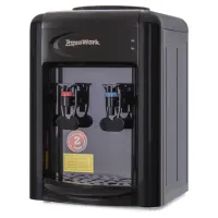 Кулер для воды AQUA WORK 0.7-TDR, настольный, НАГРЕВ/ЭЛЕКТРОННОЕ ОХЛАЖДЕНИЕ, 2 крана, черный, 34502