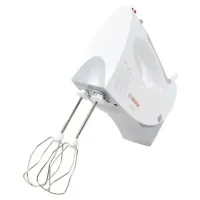 Миксер BOSCH MFQ 3540, 450 Вт, 5 скоростей, 2 венчика, 2 крюка для теста, стакан, белый, MFQ3540