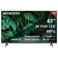 Телевизор SKYWORTH 43E55G, 43" (108 см), 1920x1080, Full HD, 16:9, Google TV, Wi-Fi, черный
