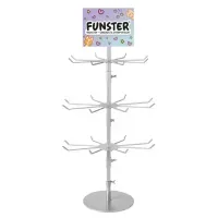 Стойка-вертушка настольная FUNSTER, 80х47 см, 24 крючка, 3 вращающихся ряда, 507857