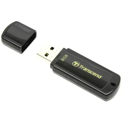 Память Transcend "JetFlash 350" 8Gb, USB 2.0 Flash Drive, черный