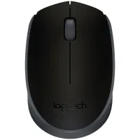 Мышь беспроводная LOGITECH M170, 2 кнопки + 1 колесо-кнопка, оптическая, черная