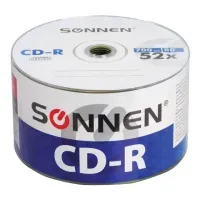 Диск CD-R SONNEN 700 Mb 52x Bulk (термоусадка без шпиля), КОМПЛЕКТ 50 шт., 512571