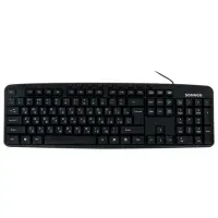 Клавиатура проводная SONNEN KB-8137, USB, 104 клавиши + 9 дополнительных, мультимедийная, черная, 512652