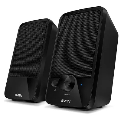 Колонки компьютерные SVEN 312, 2.0, 2х2 Вт, пластик, черные, SV-012540