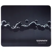 Коврик для мыши SONNEN "DROPS", резина + ткань, 220х180х3 мм, 513290