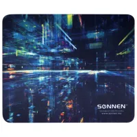 Коврик для мыши SONNEN "SINGULARITY", резина + ткань, 220х180х3 мм, 513293