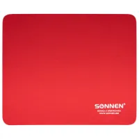 Коврик для мыши SONNEN "RED", резина + ткань, 220х180х3 мм, 513306