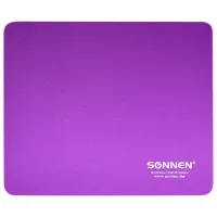 Коврик для мыши SONNEN "PURPLE", резина + ткань, 220х180х3 мм, 513307