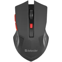 Мышь беспроводная DEFENDER Accura MM-275, USB, 5 кнопок + 1 колесо-кнопка, оптическая, черная, 52276