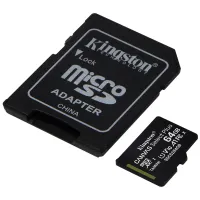 Карта памяти microSDXC 64 GB KINGSTON Canvas Select Plus, UHS-I U1, 100 Мб/с (class 10), адаптер, SDCS2/64GB