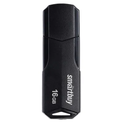 Флеш-диск 16 GB SMARTBUY Clue USB 2.0, черный, SB16GBCLU-K