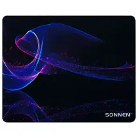 Коврик для мыши SONNEN "NEON WAVE" резина + ткань, 250х200х2 мм, 513958